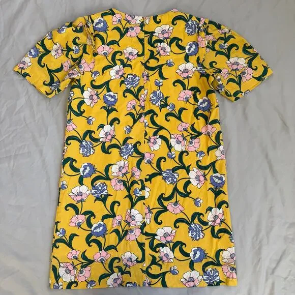 Moon River Women’s Yellow Floral Dress Size XS Short Sleeve Casual Spring - Picture 2 of 9